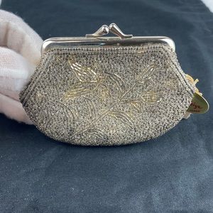 VTG Japanese Silk Beaded Change Purse